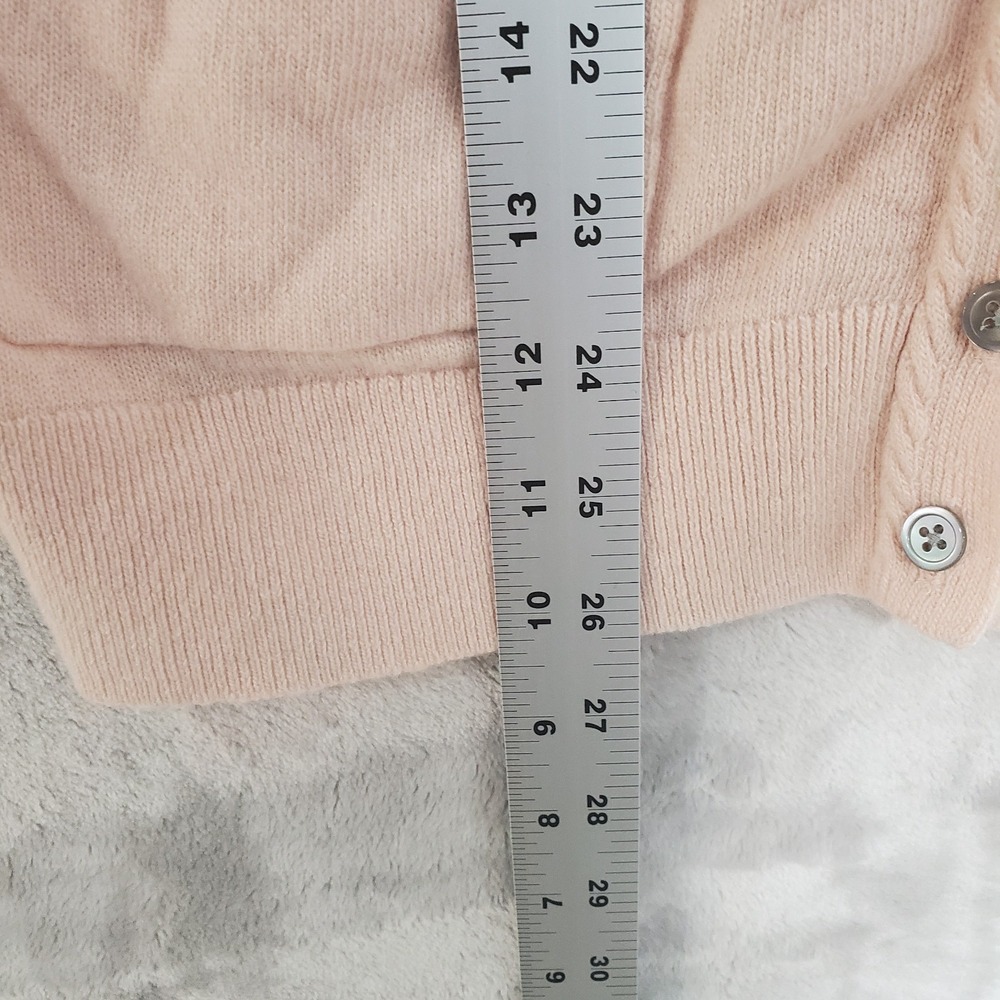 Banana Republic Filpucci Button Down Cardigan Women's L Wool & Cashmere Pink - Picture 7 of 7